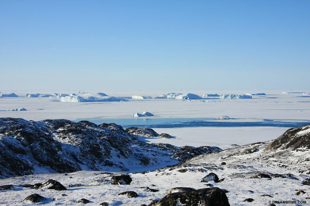Greenland Ice-sheet - The Greenland ice sheet is one of two ice sheets in the world and covers most of Greenland in ice two to three kilometres thick