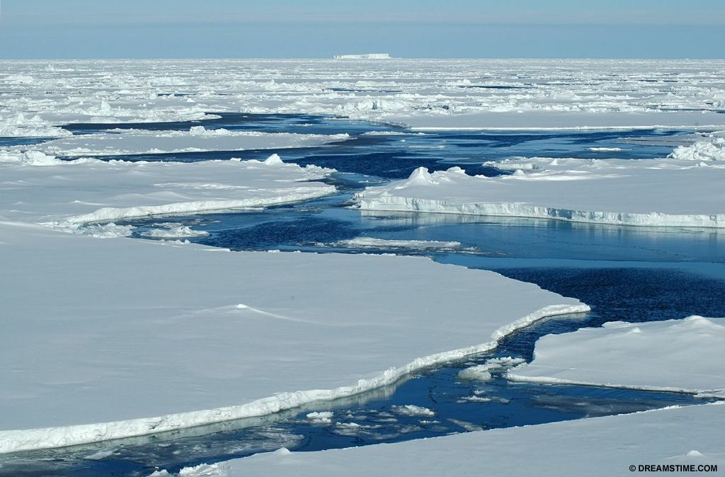 Sea Ice - Floating over millions of square kilometers of ocean, sea ice forms and melts with the polar seasons