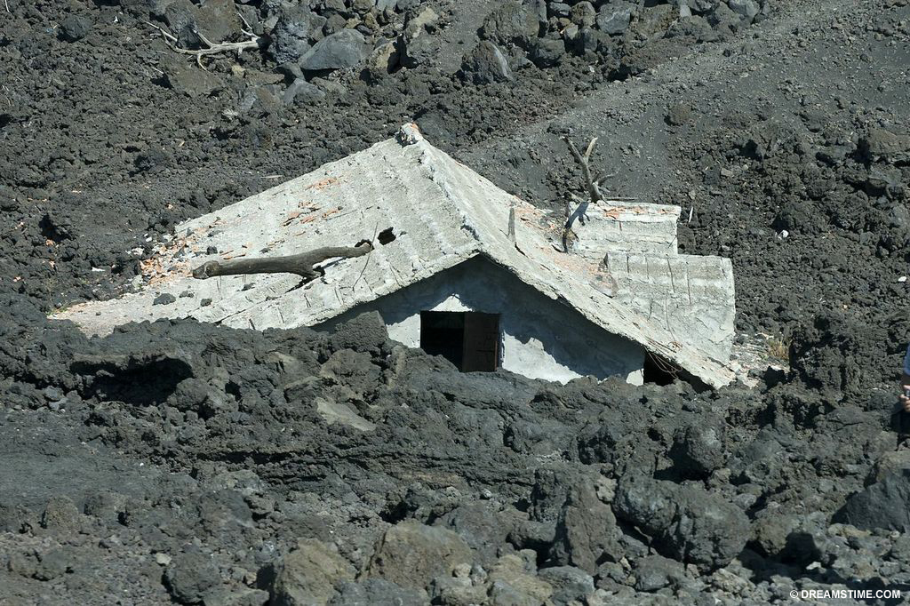 Landslide buries a home