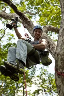 Climbing trees in Brazil. Photo © Brennan Grange. www.bgrangephotography.ca From the documentary film Revolution.